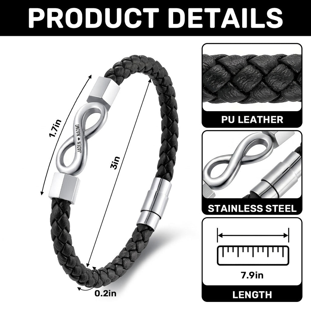 I F*ck Love You - Personalized Men's Infinity Bracelet With Gift Box & Card