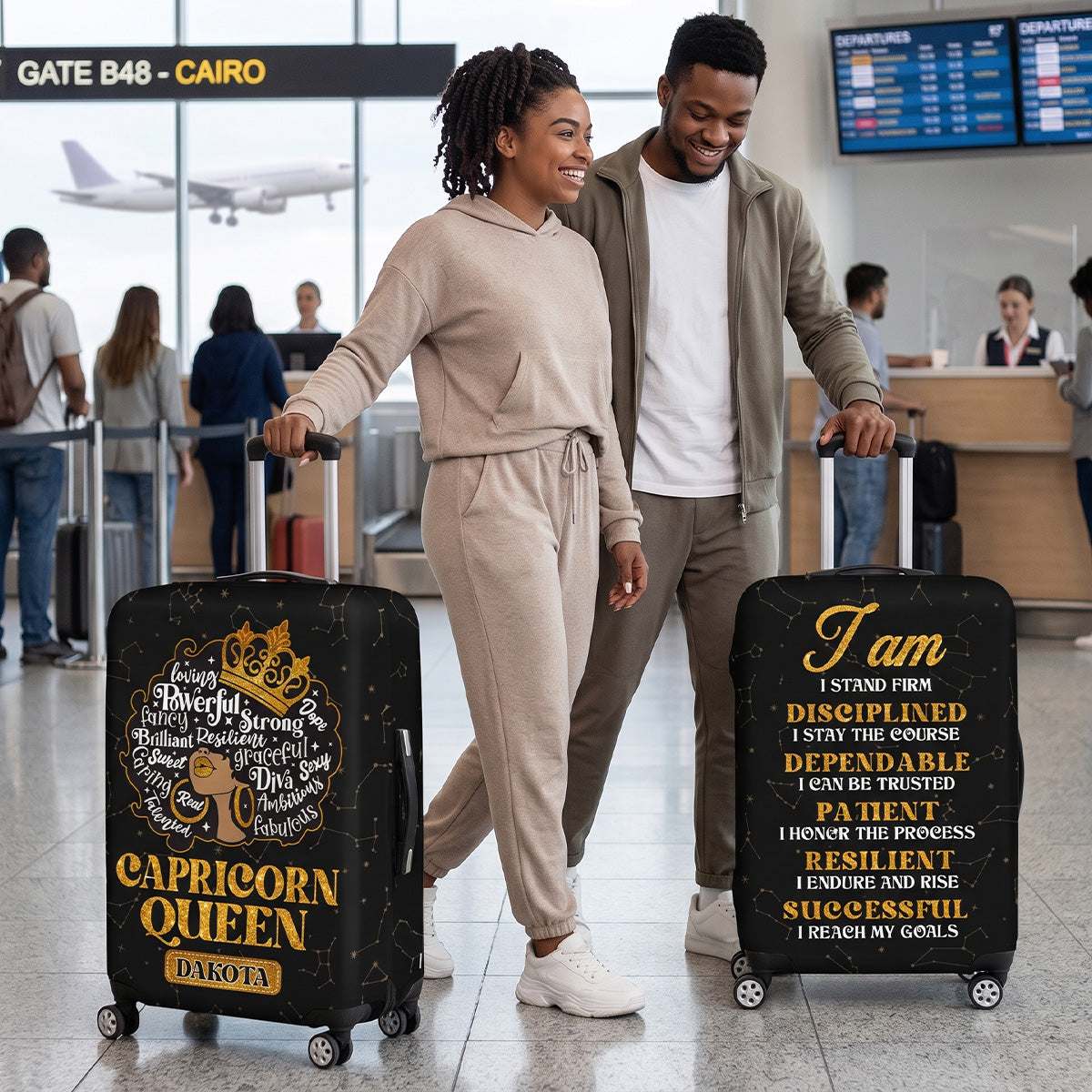 Zodiac Queen - Personalized Luggage Cover