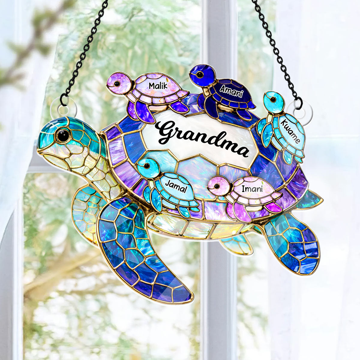 Mom Grandma Sea Turtle - Personalized Acrylic Suncatcher