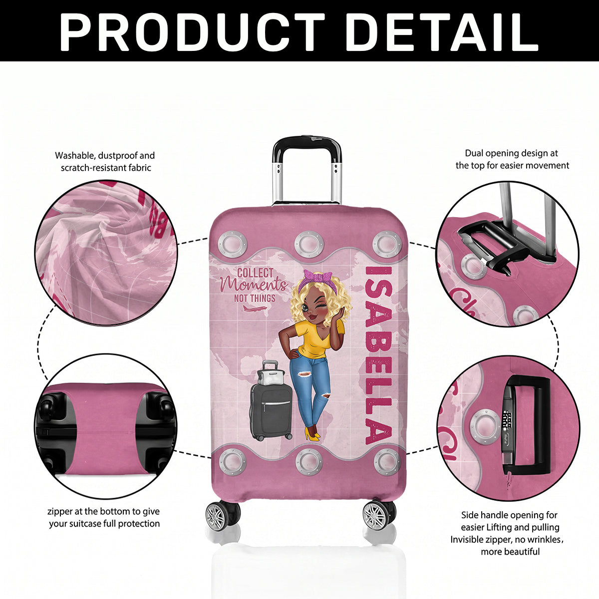 Just A Girl Who Loves Travelling - Personalized Luggage Cover