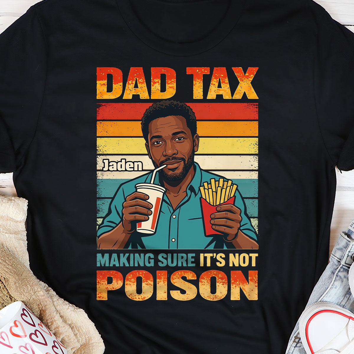 Custom Photo Dad Tax  - Personalized 2D Unisex T-shirt