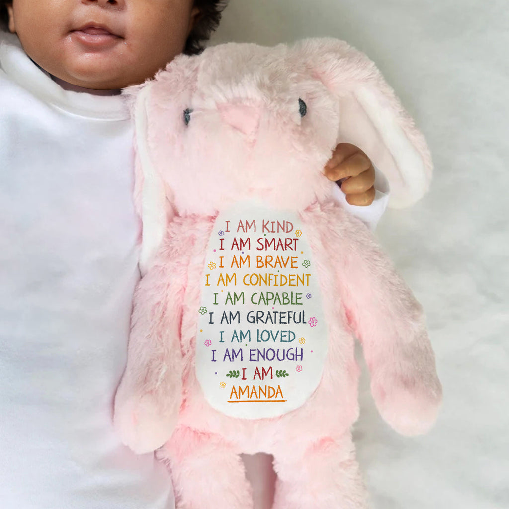 I Am - Personalized Stuffed Bunny
