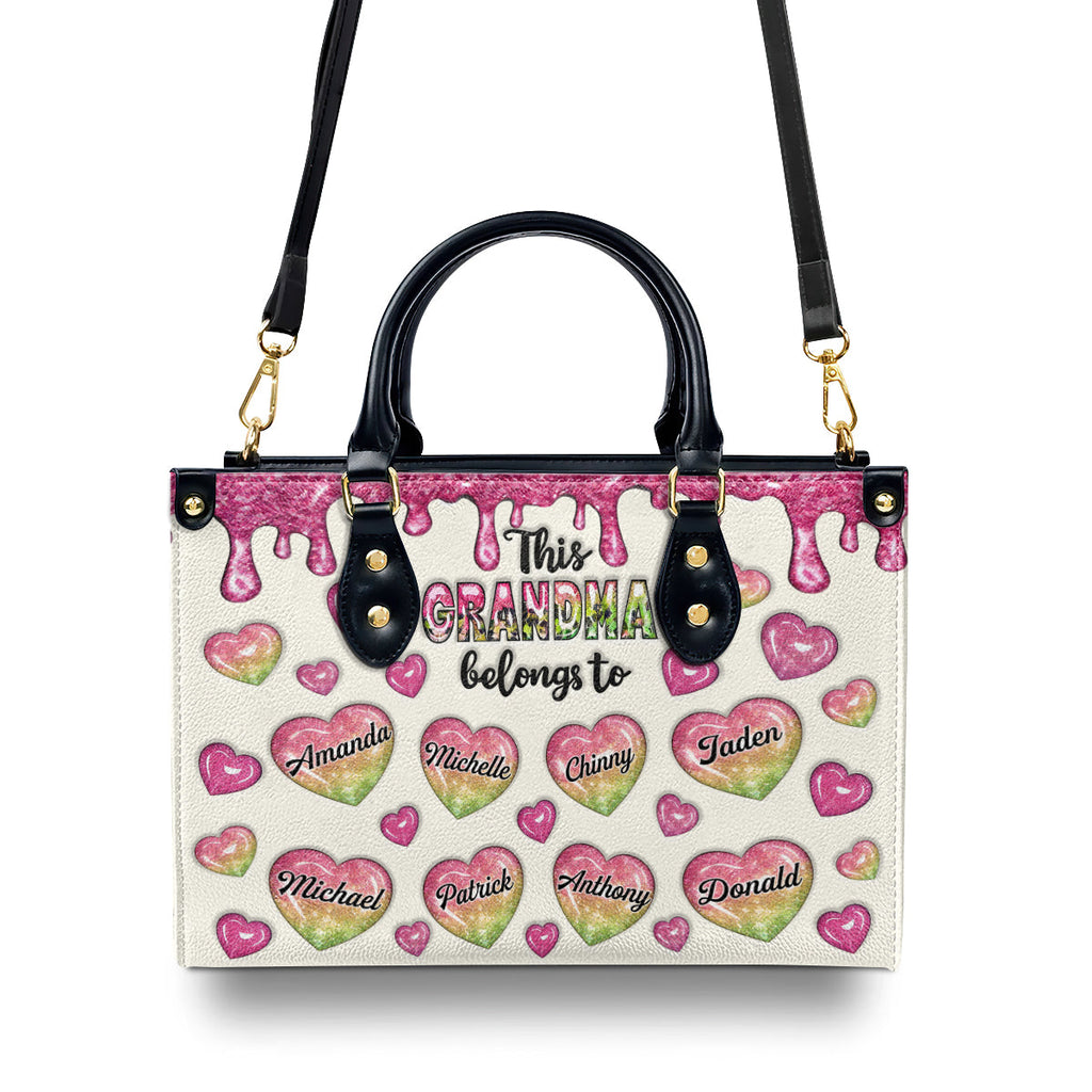 This Grandma Belongs To - Personalized Leather Handbag