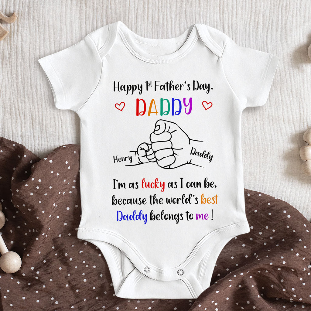 Happy First Father's Day - Personalized Baby Onesie