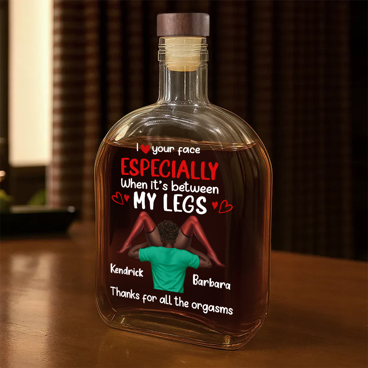 I Love Your Face - Personalized Whiskey Bottle