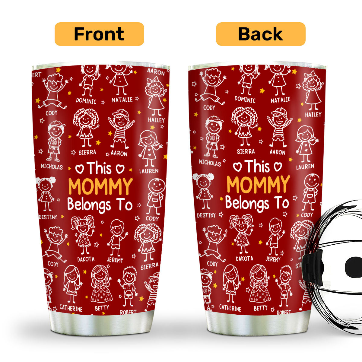 This Mommy Belongs To - Personalized Stainless Steel Tumbler