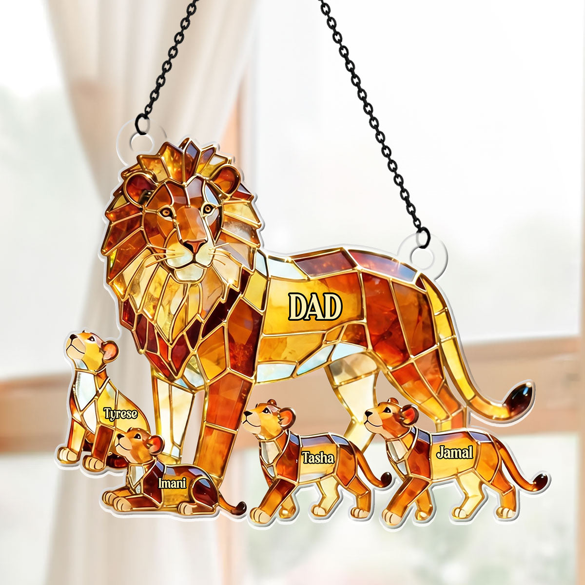 Best Dad In The Wild - Personalized Acrylic Suncatcher