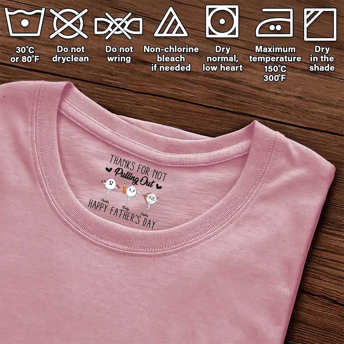 Thanks For Not Pulling Out - Personalized Shirt With Design Inner Neck