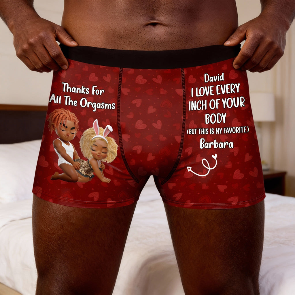I Love Every Inch Of Your Body - Personalized Men's Boxer Briefs