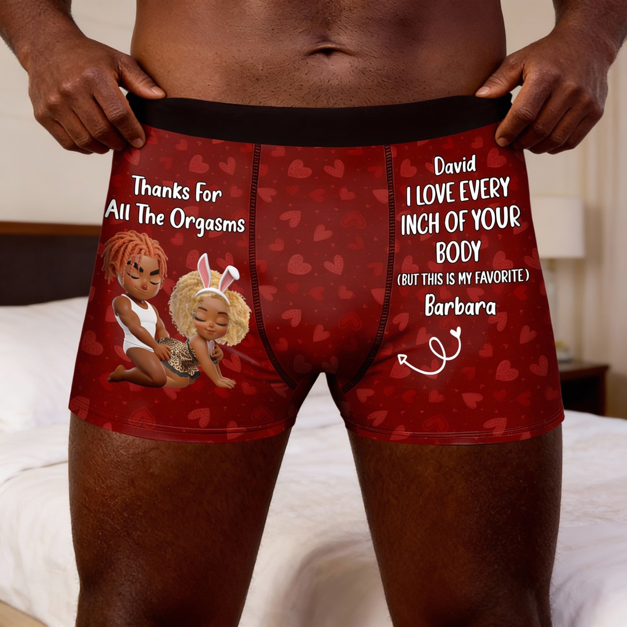 I Love Every Inch Of Your Body - Personalized Men's Boxer Briefs