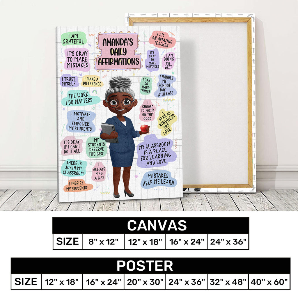 My Daily Affirmations - Personalized Poster/Canvas