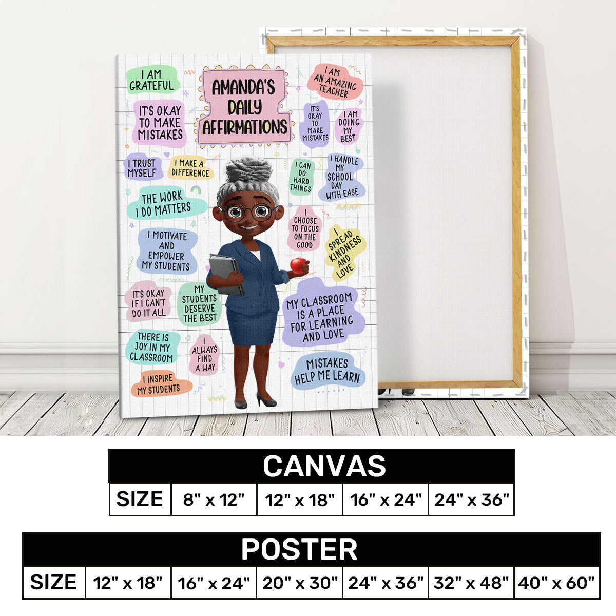 My Daily Affirmations - Personalized Poster/Canvas