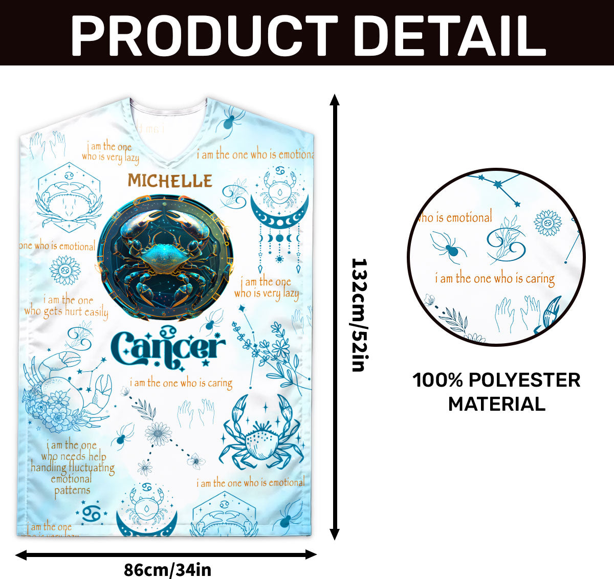 12 Zodiac Signs - Personalized Kaftan Dress