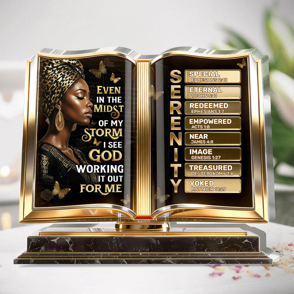 I See God Working It Out For Me - Personalized Custom Shaped Acrylic Plaque