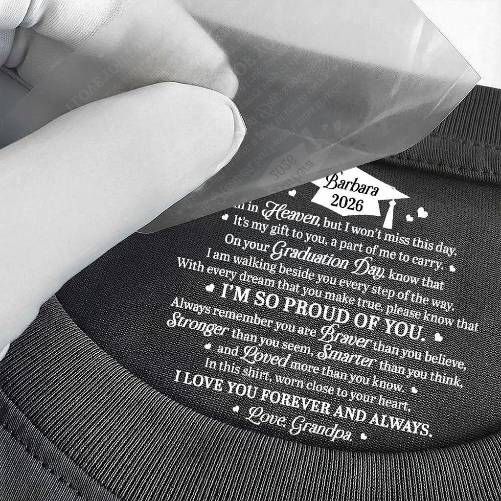 I’m In Heaven But I Won't Miss This Day - Personalized Shirt With Design Inner Neck