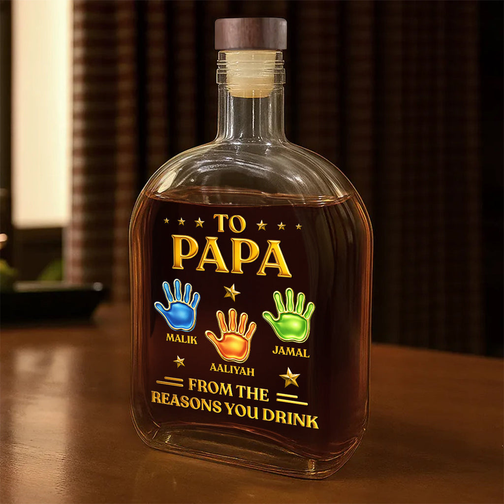 To My First And Forever Hero  - Personalized Whiskey Bottle