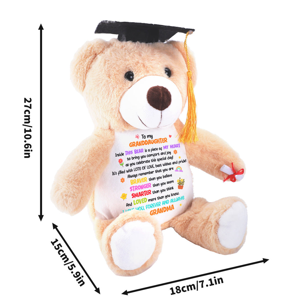 I Love You Forever And Always - Personalized Graduation Teddy Bear
