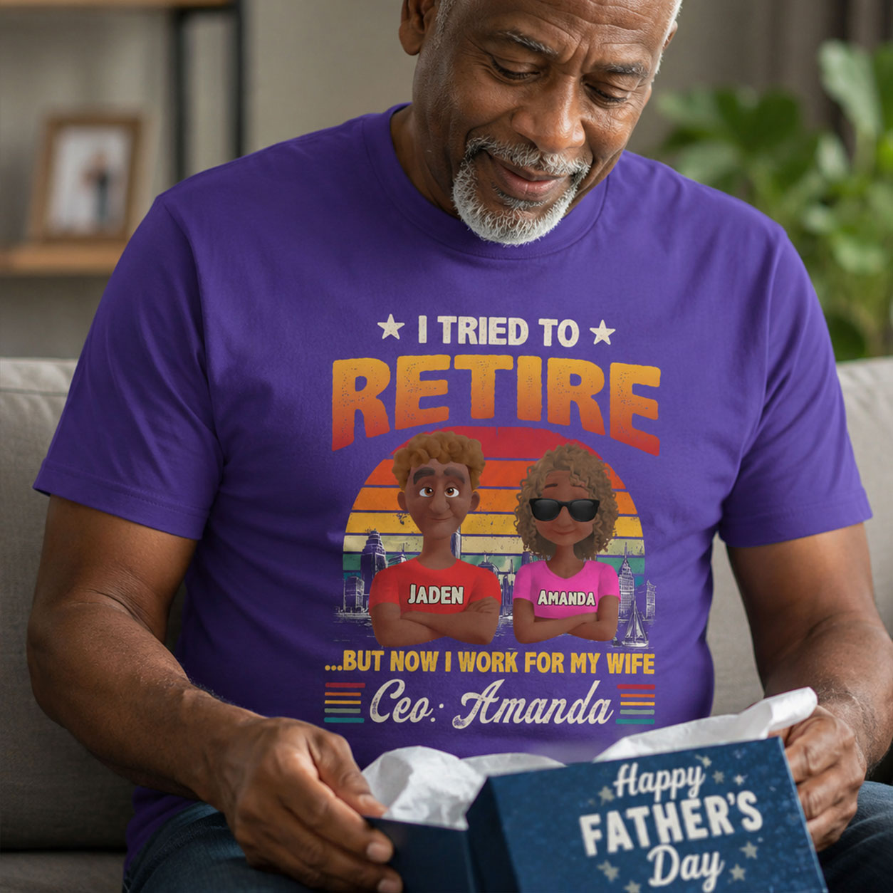I Tried To Retire But Now I Work For My Wife - Personalized 2D Unisex T-shirt