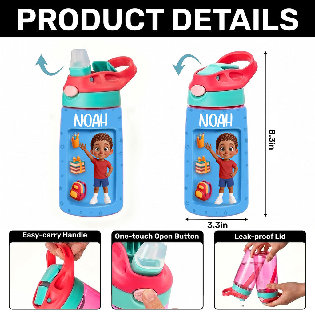 Tiny But Bright Back To School Gifts For Kids  - Personalized Kid Water Bottle