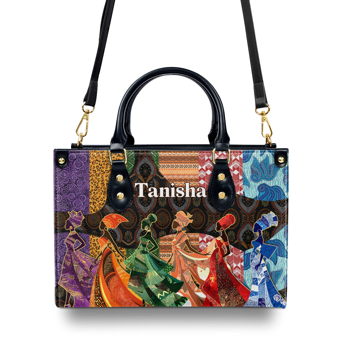 African Spirits - Personalized Leather Handbag