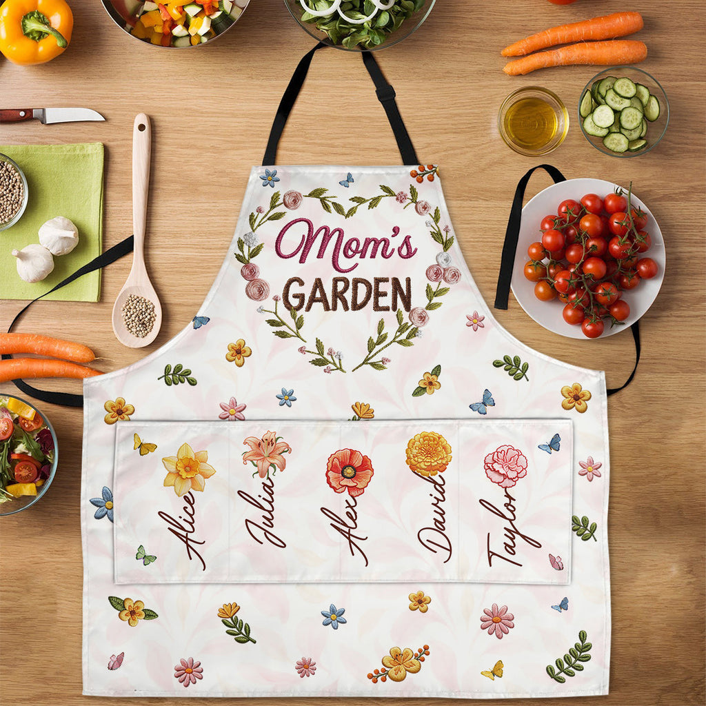 Grandma's Garden - Personalized Apron With Pocket