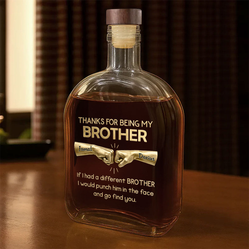 Being My Brother And Sister - Personalized Whiskey Bottle