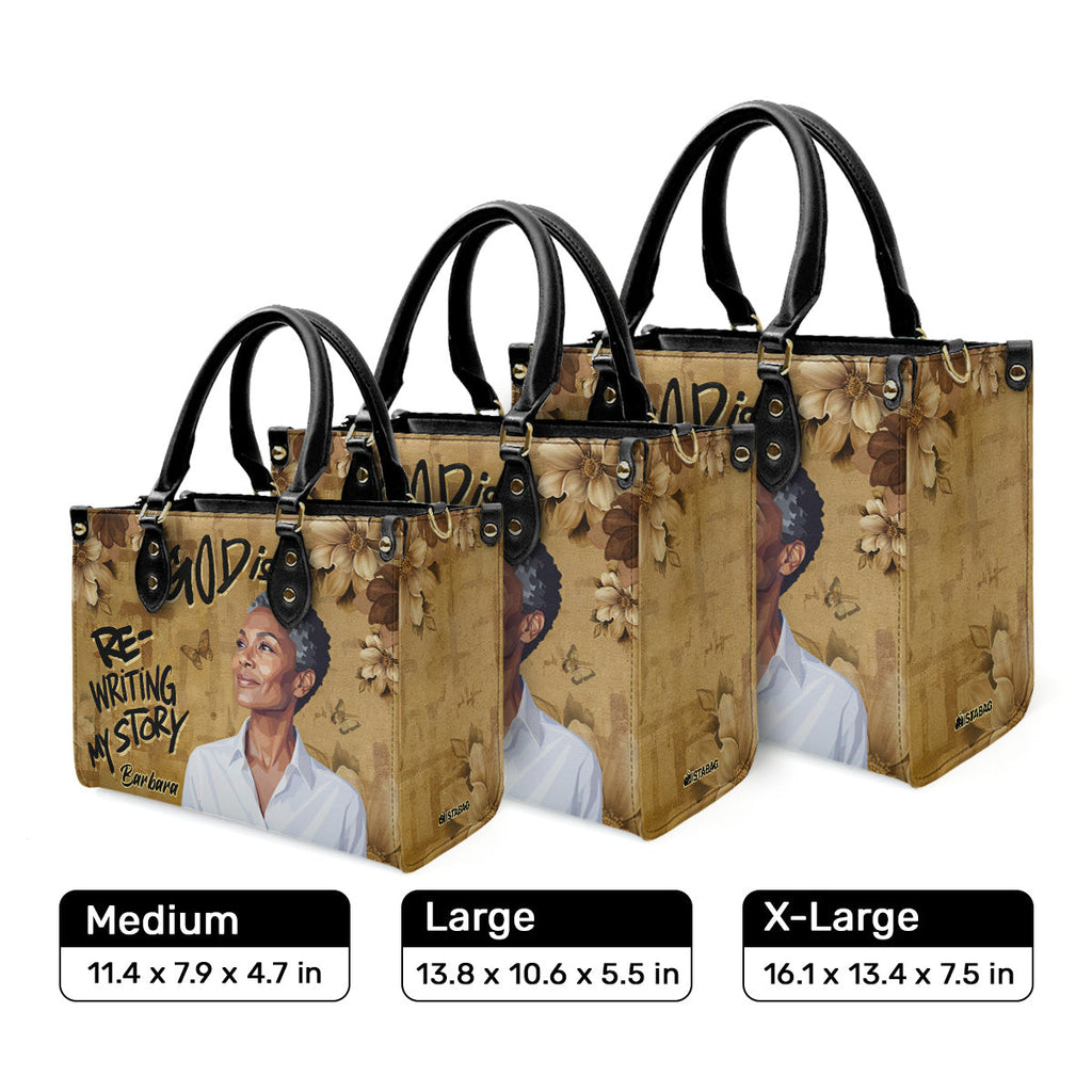God Is Rewriting My Story - Personalized Leather Handbag