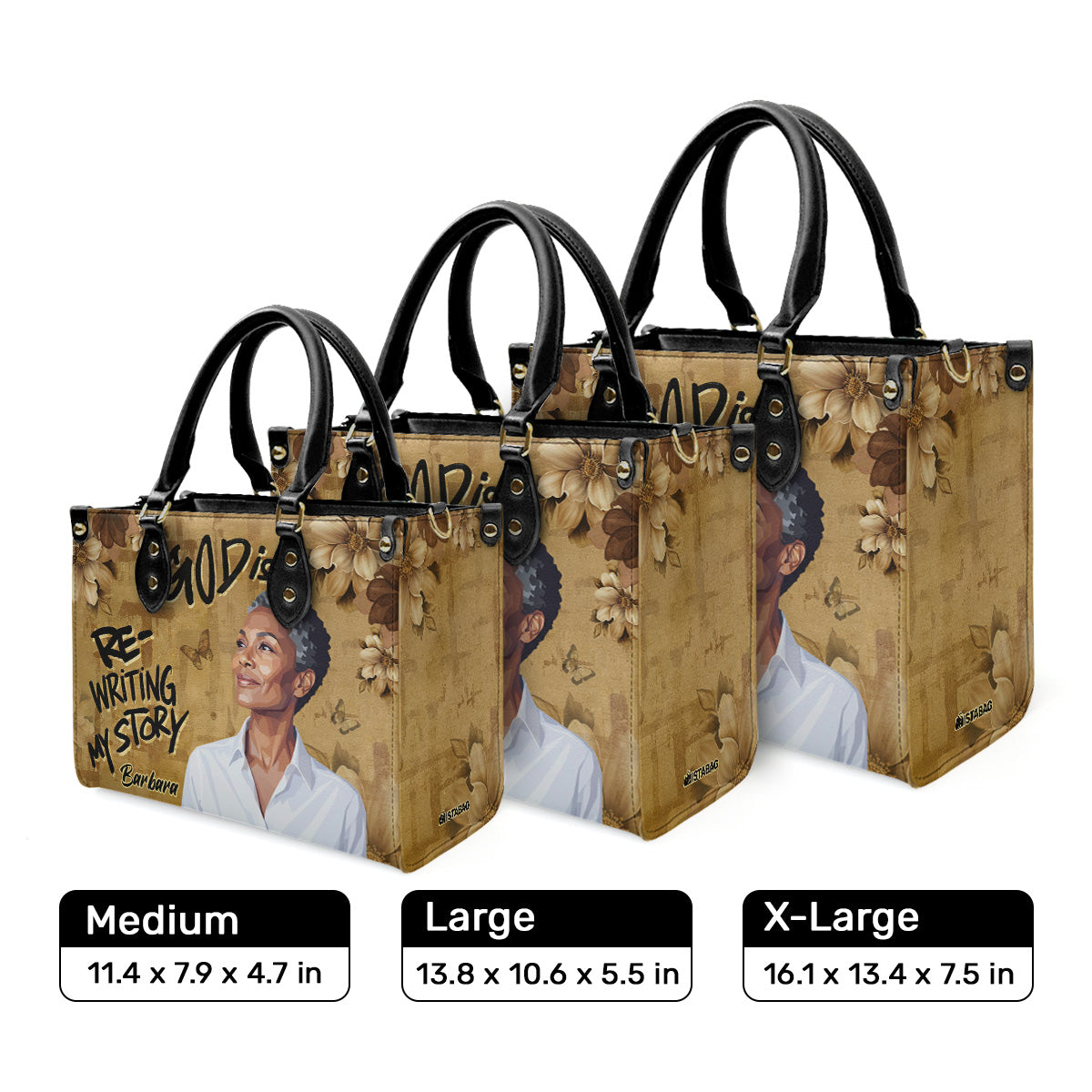 God Is Rewriting My Story - Personalized Leather Handbag
