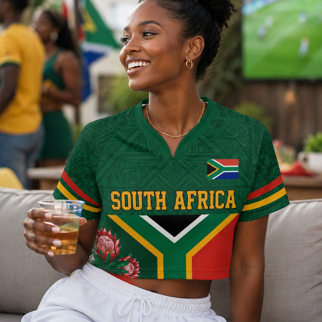 African Fierce Spirit Do It For The Team For Woman - Personalized Crop Top Jersey