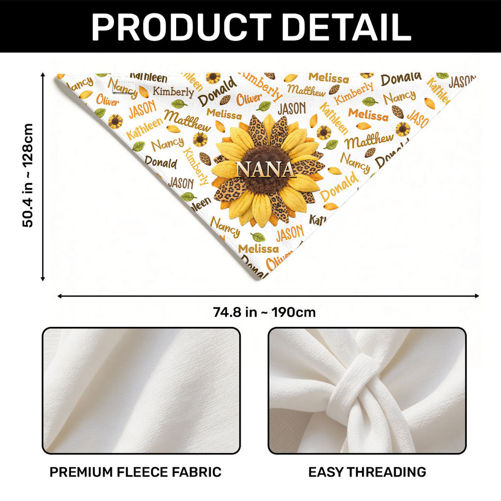 Grandma Sunflower - Personalized Shawl Wrap