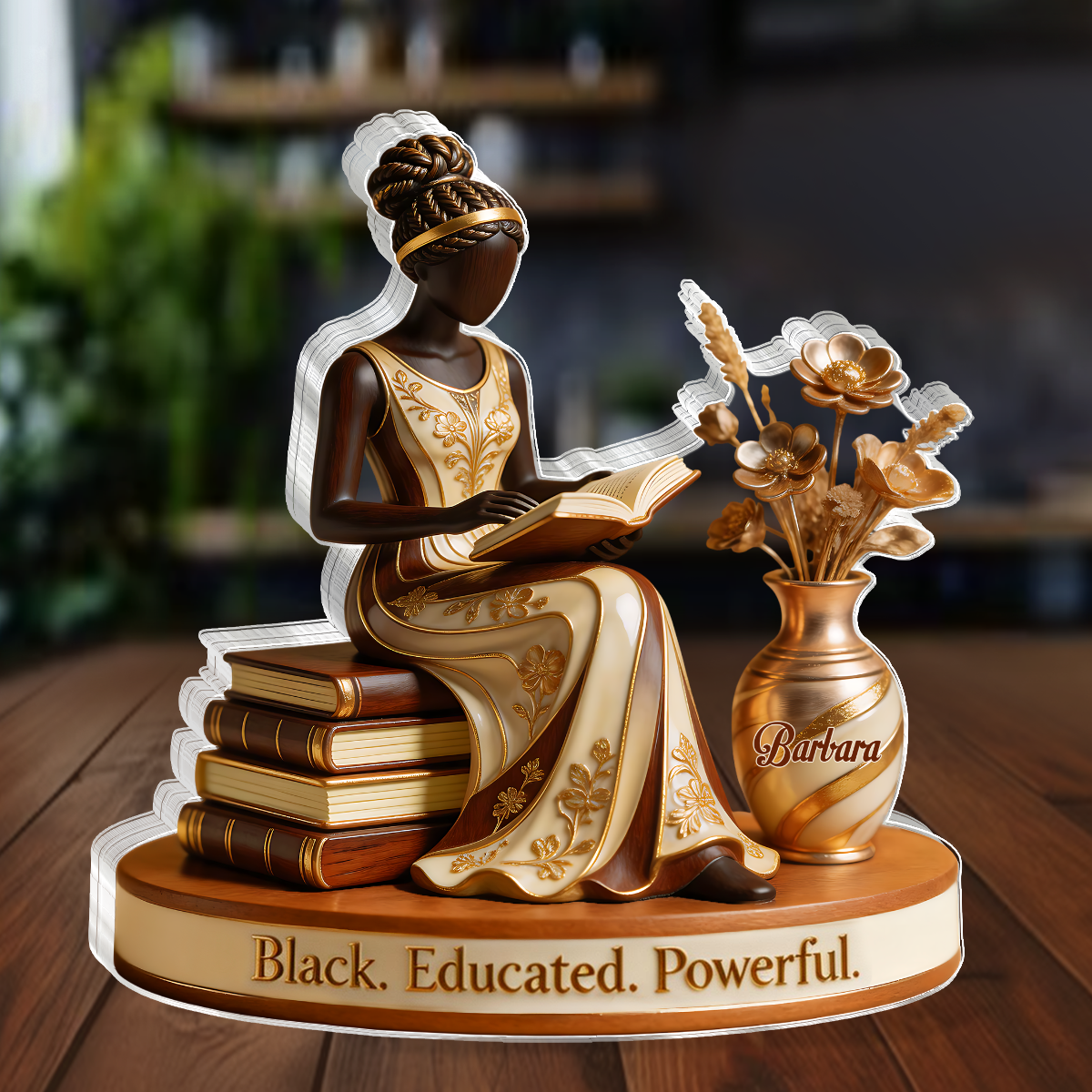 Black Educated Powerful - Personalized Custom Shaped Acrylic Plaque