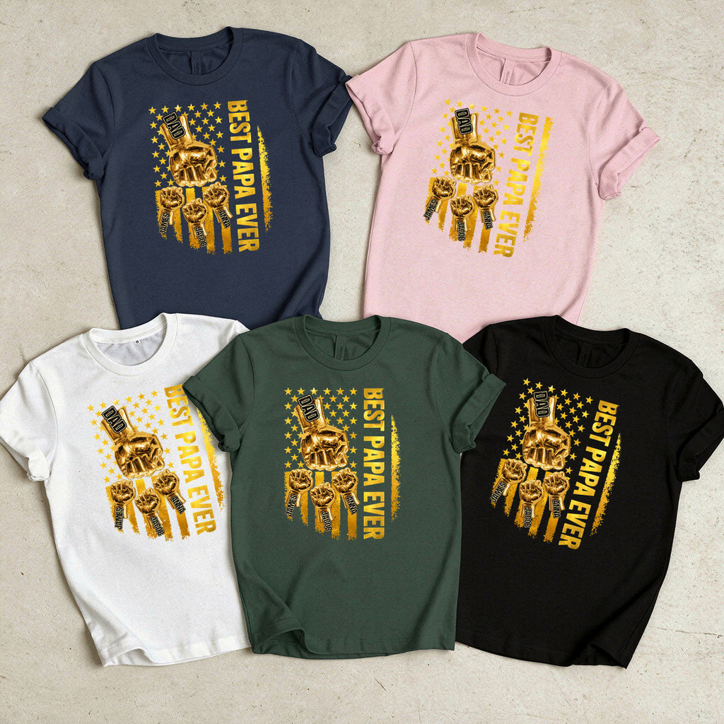 Best Dad Ever - Personalized 2D Unisex T-shirt