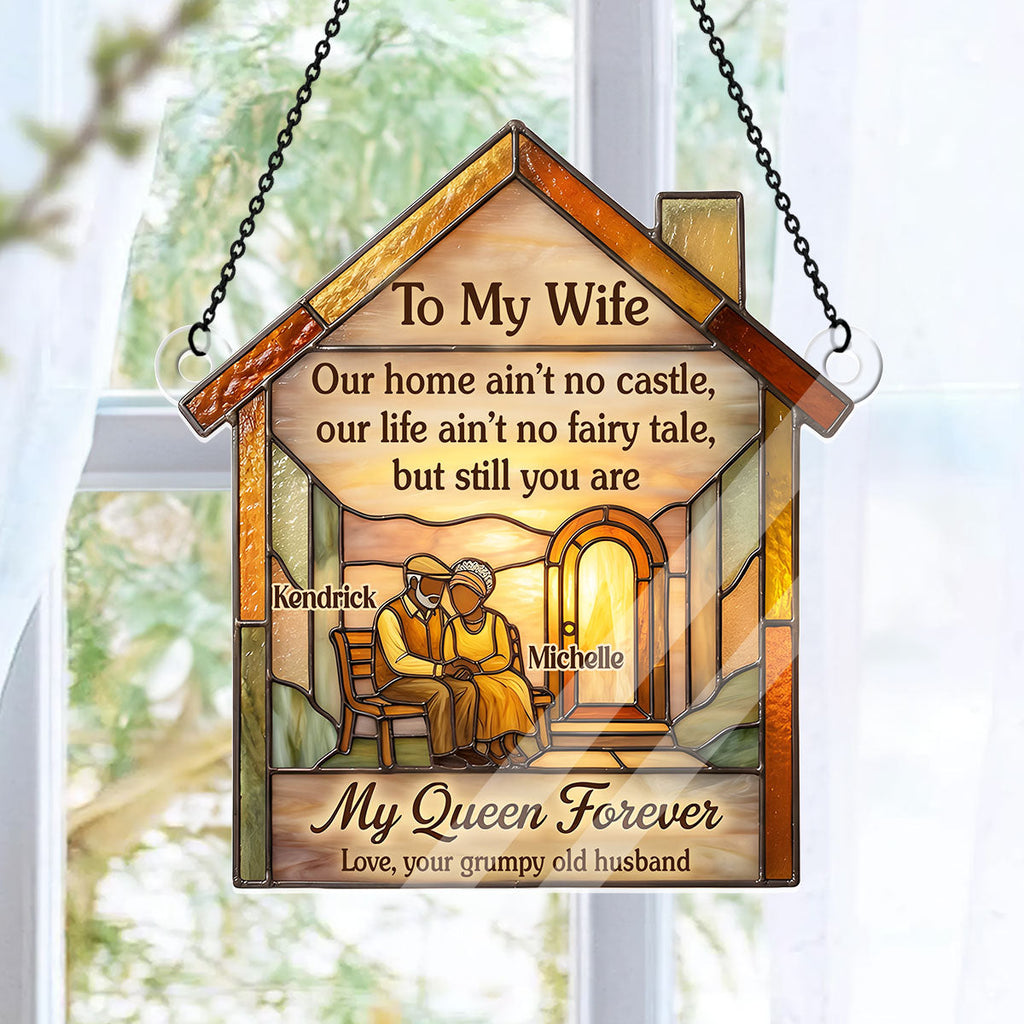Our Home Ain't No Castle - Personalized Acrylic Suncatcher
