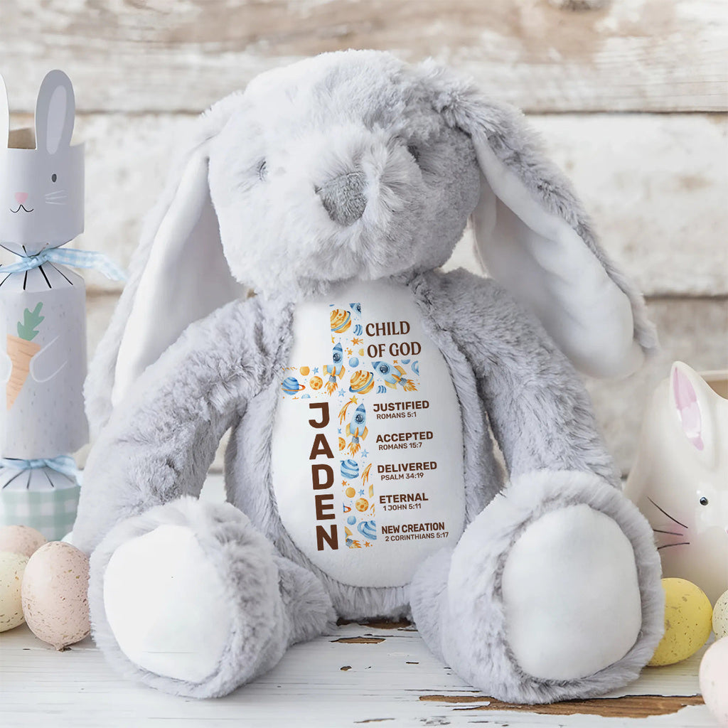 Child Of God - Personalized Stuffed Bunny