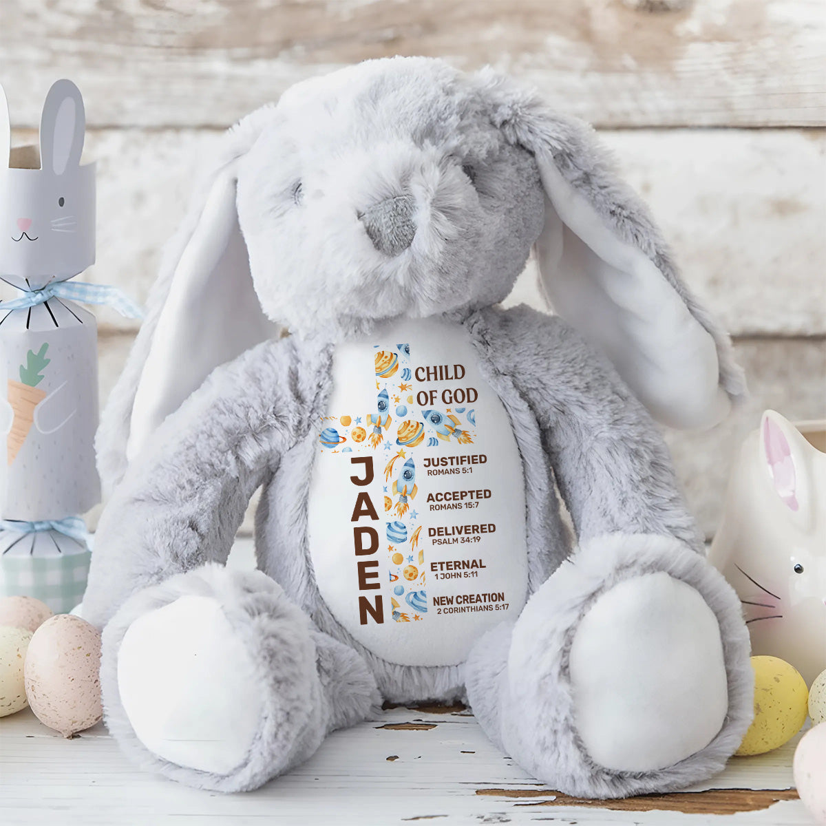 Child Of God - Personalized Stuffed Bunny