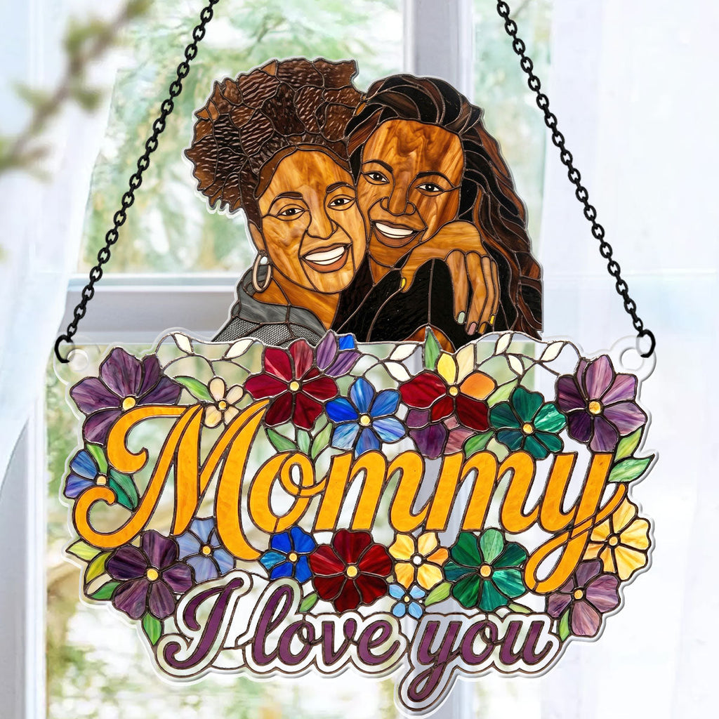 I Love You Flower Garden - Personalized Acrylic Suncatcher