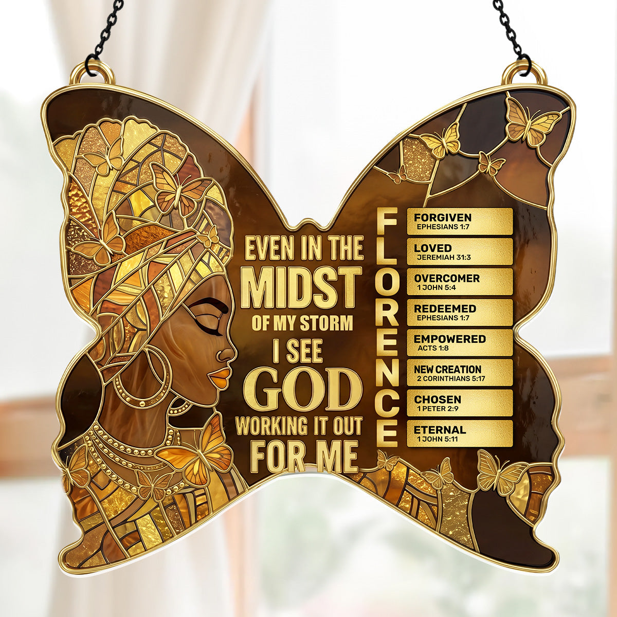 I See God Working It Out For Me - Personalized Acrylic Suncatcher