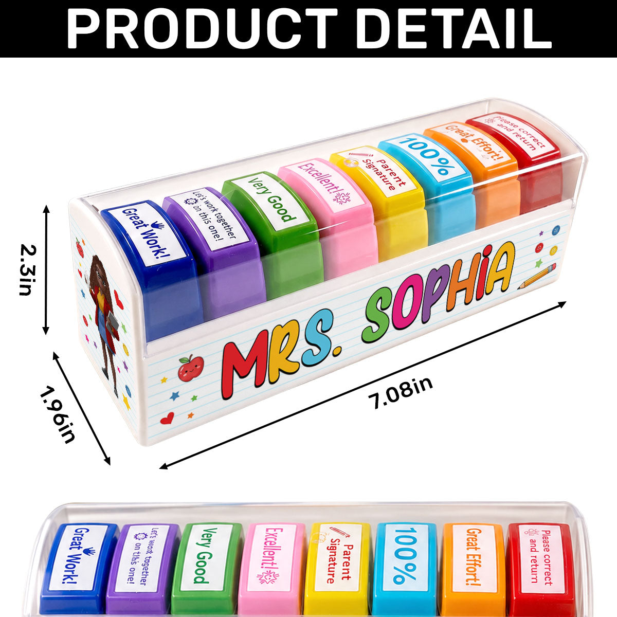 Teacher's Affirmations - Personalized Teacher's Stamp Set