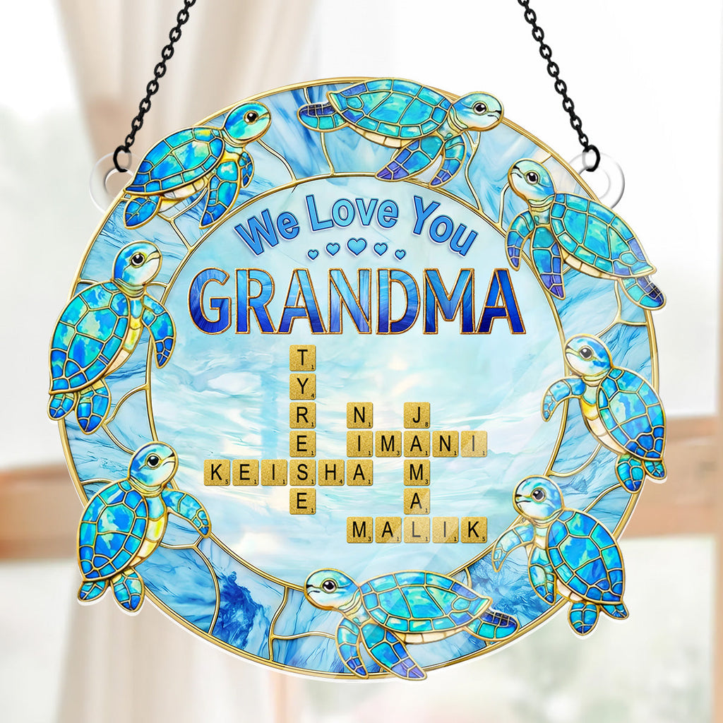 We Love You  - Personalized Acrylic Suncatcher