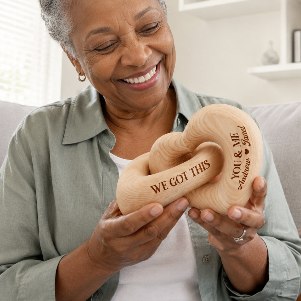 We've Got This - Personalized Interlocking Wooden Hearts