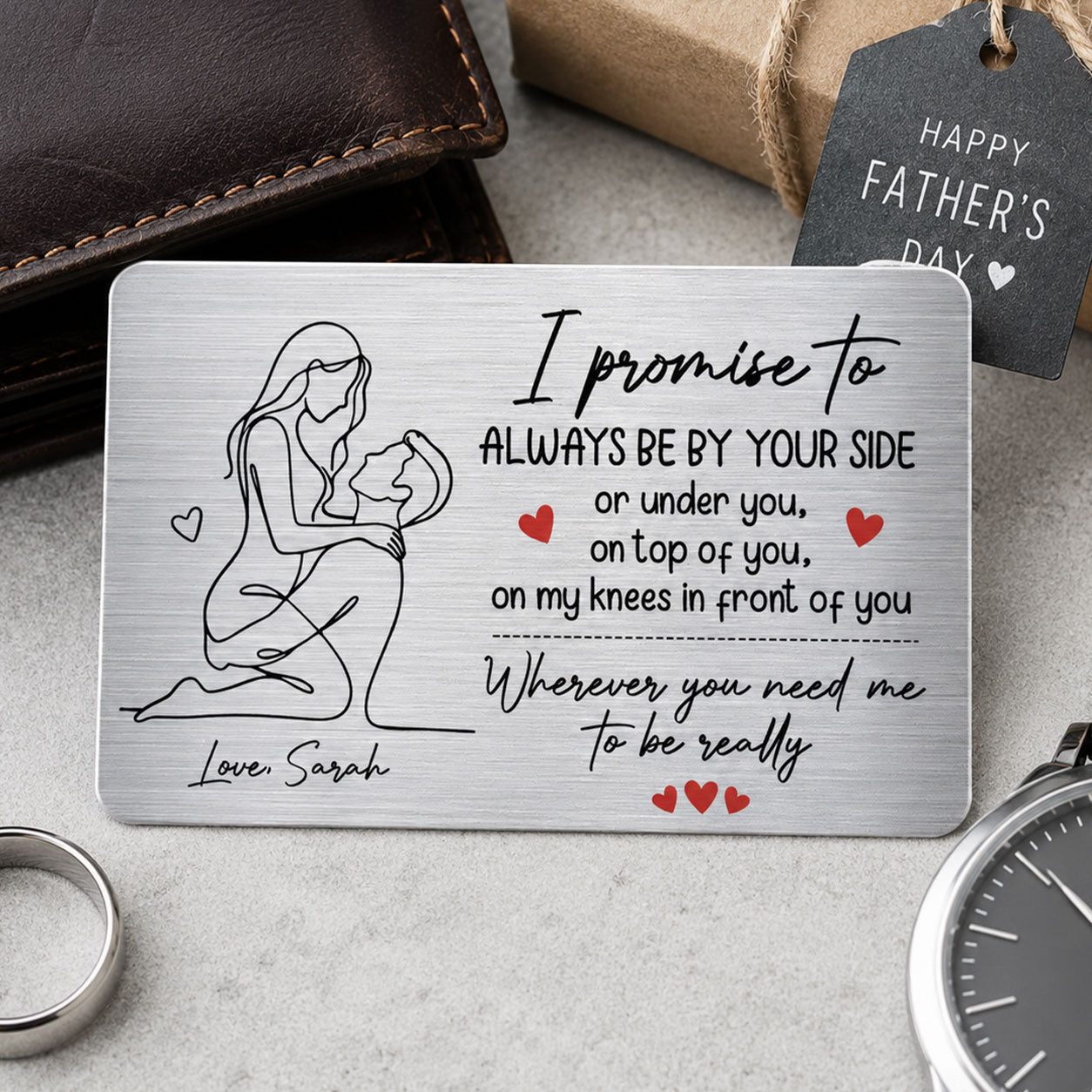Wherever You Need Me To Be Really - Personalized Aluminum Wallet Card
