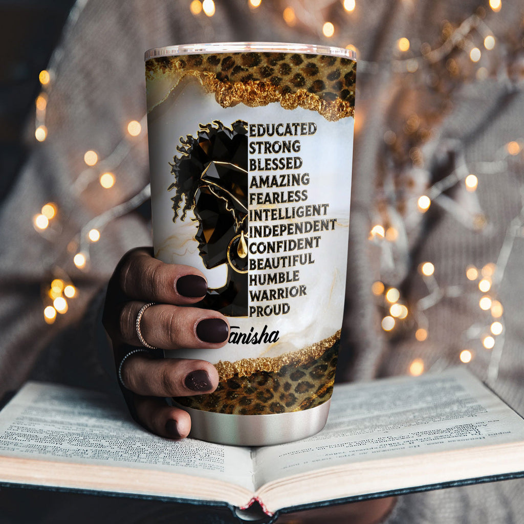 Black And Proud - Personalized Stainless Steel Tumbler