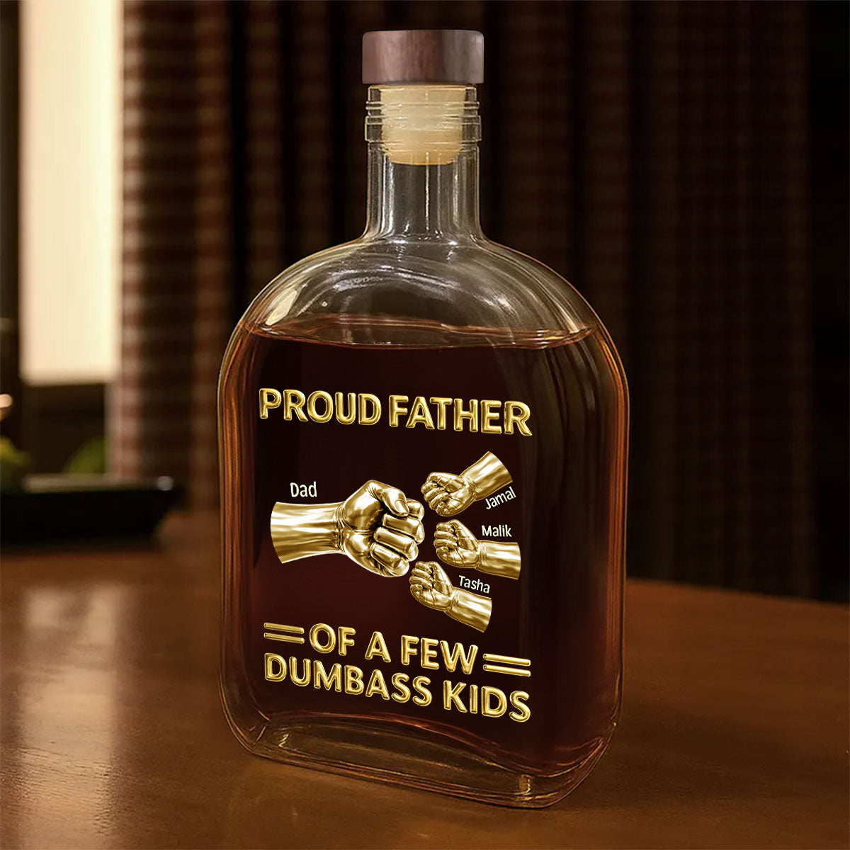 Proud Father - Personalized Whiskey Bottle