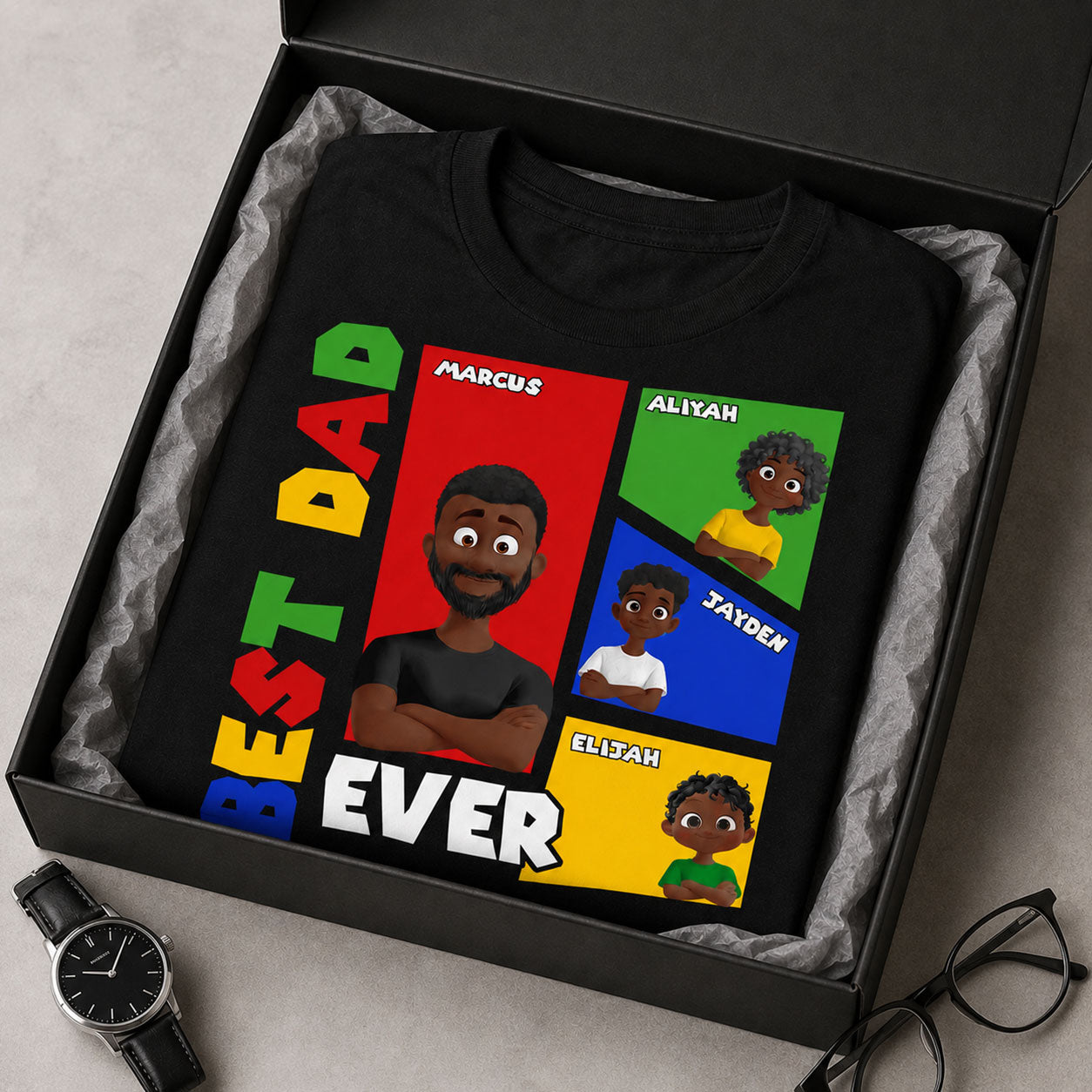 Best Dad Ever - Personalized 2D Unisex T-shirt