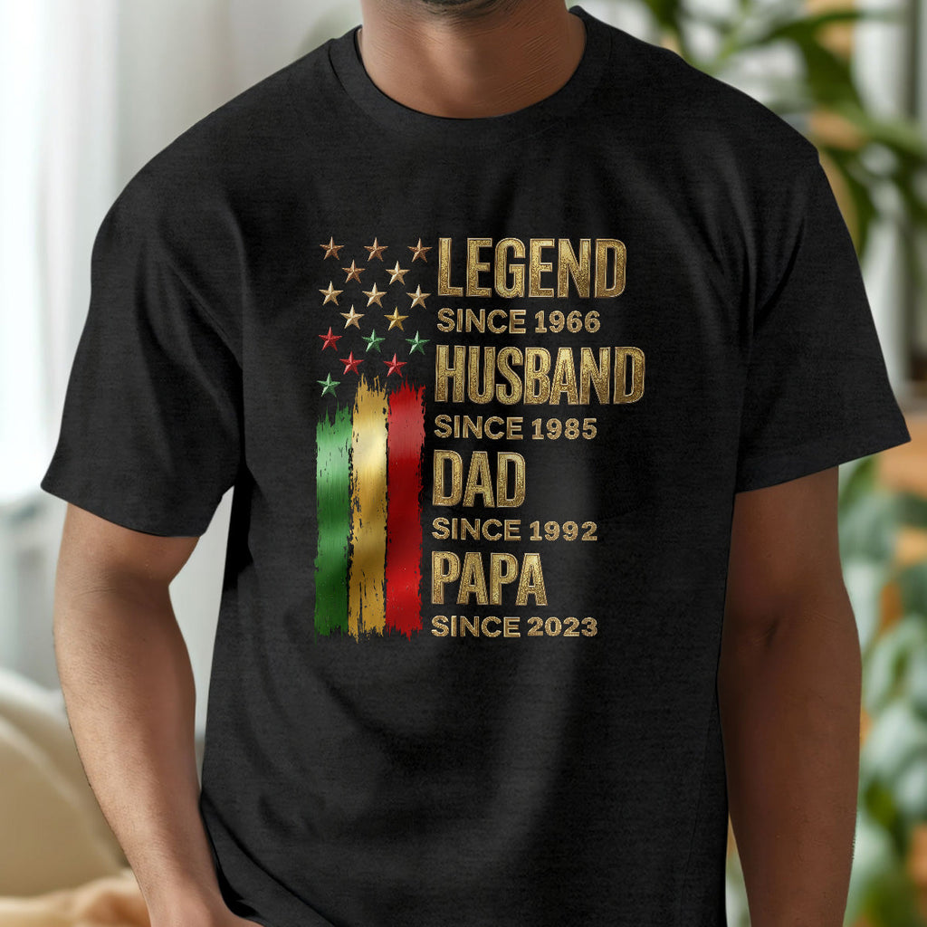 Father's Day Gifts Legend Husband Dad And Grandpa - Personalized 2D Unisex T-shirt