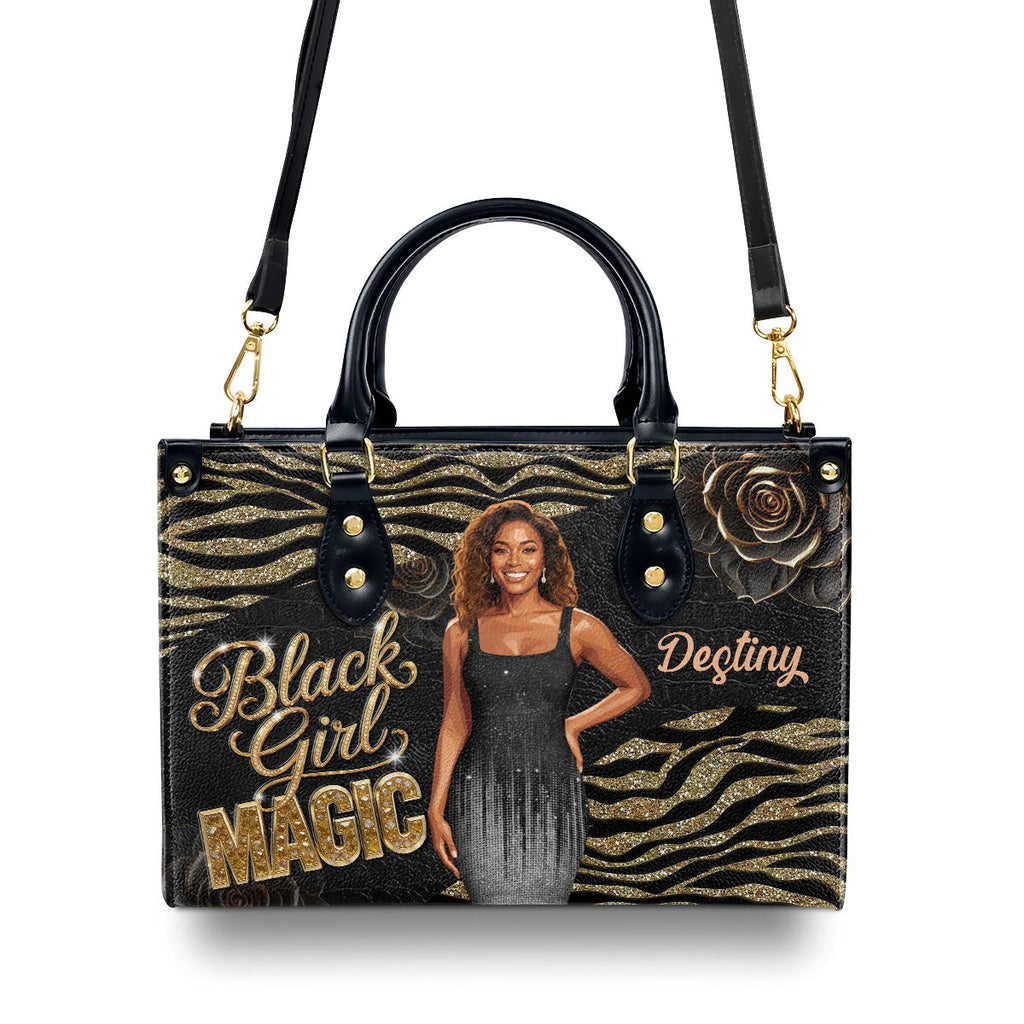 Black Girl Magic - Personalized Leather Handbag