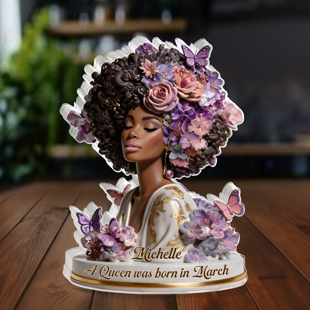 A Beautiful Queen - Personalized Custom Shaped Acrylic Plaque