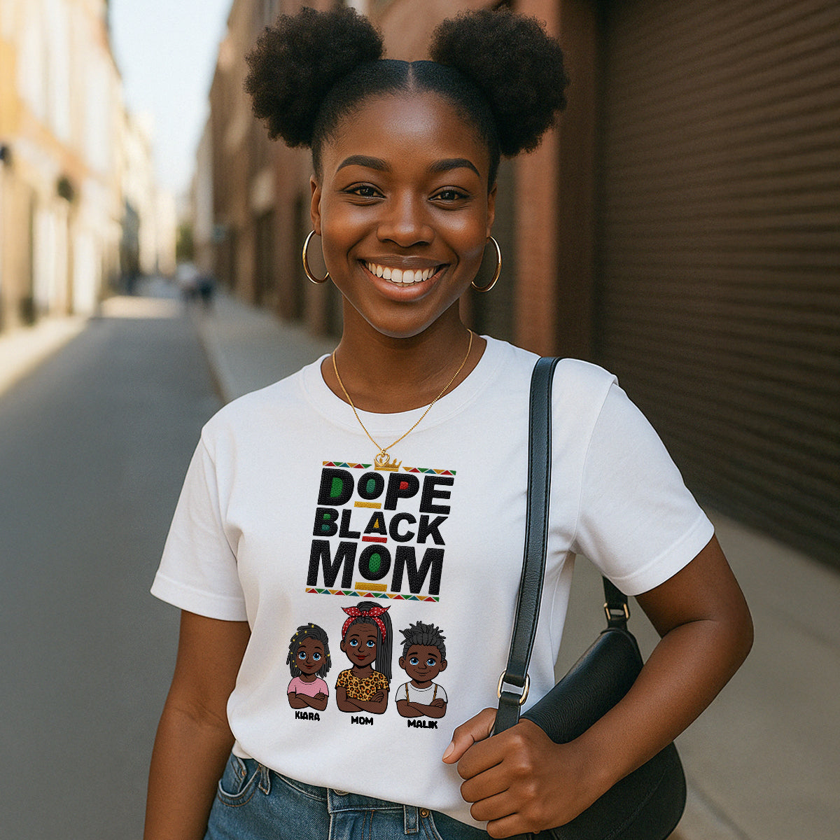 Dope Black Mom - Personalized 2D Unisex T-shirt