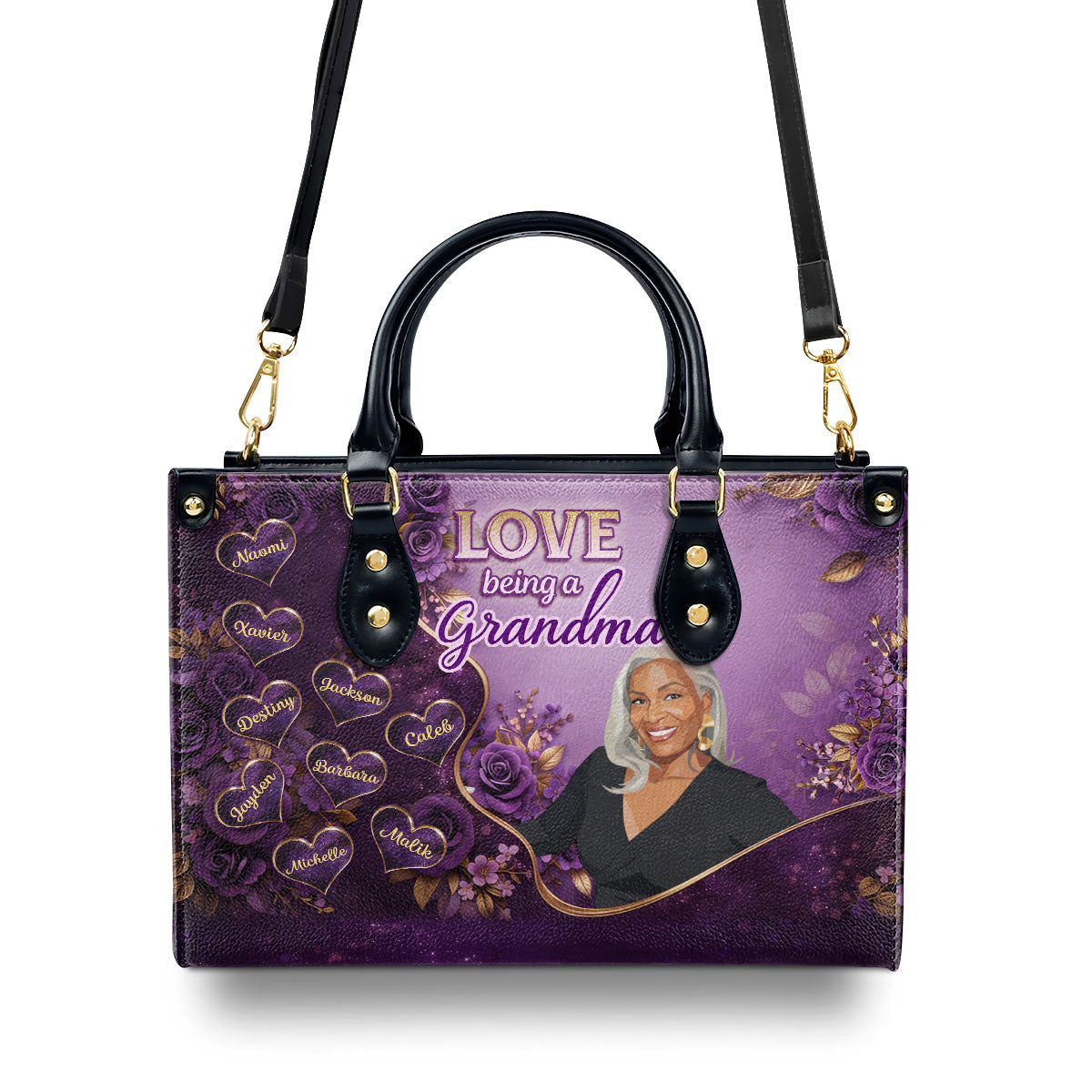 Love Being A Grandma - Personalized Leather Handbag