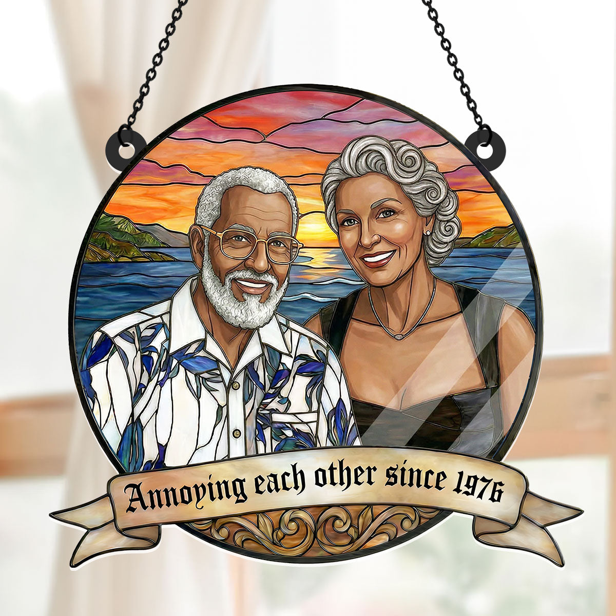 Annoying Each Other Since 1976 - Personalized Acrylic Suncatcher